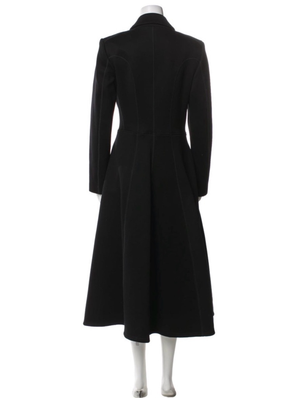 Burberry Black Long Button-Front Coat Dress - Picture 3 of 3